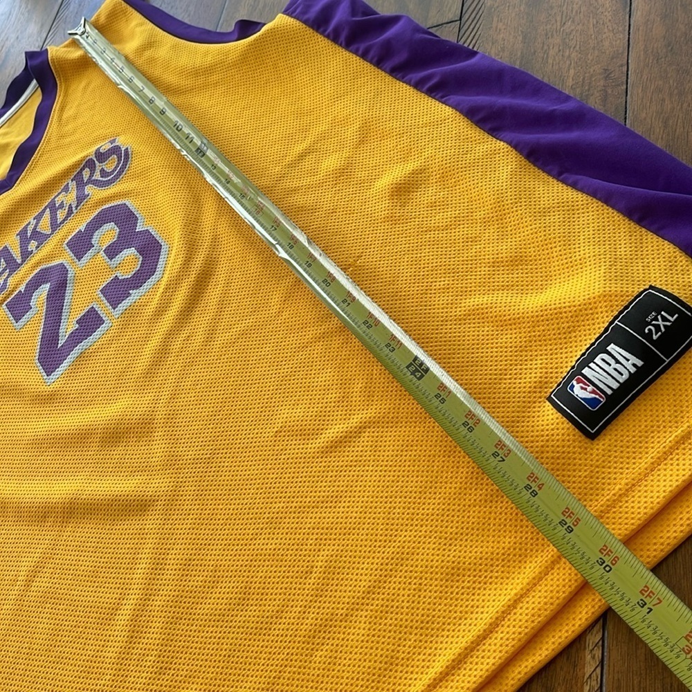 Lebron James #23 Los Angeles Lakers Jersey by NBA TX3 Cool Size 2XL w/ FLAWS - Picture 9 of 15